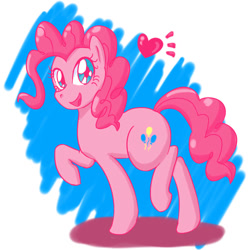 Size: 800x800 | Tagged: safe, artist:zokoira, pinkie pie, earth pony, pony, female, mare, pink coat, pink mane, pixiv, solo