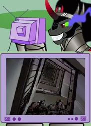 Size: 437x600 | Tagged: safe, derpibooru import, king sombra, pony, unicorn, droste effect, exploitable meme, ghostbusters, tv meme