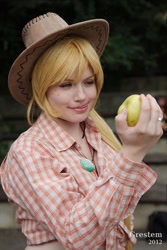 Size: 800x1200 | Tagged: safe, artist:ayumishka, applejack, human, cosplay, irl, irl human, photo