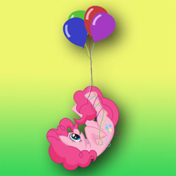 Size: 900x900 | Tagged: safe, artist:squiby-327, pinkie pie, earth pony, pony, balloon, female, mare, pink coat, pink mane, solo