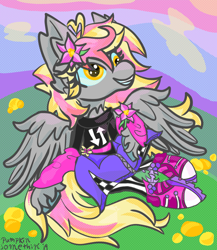 Size: 992x1142 | Tagged: safe, artist:m0nster-c00kie, artist:pumpkin-somethin-art, derpy hooves, pony, equestria girls, life is a runway, clothes, converse, shoes, solo