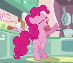 Size: 359x311 | Tagged: safe, screencap, pinkie pie, earth pony, pony, detailed background, female, mare, solo