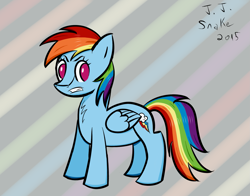 Size: 1653x1299 | Tagged: safe, artist:jj-snake, derpibooru import, rainbow dash, pegasus, pony, female, mare, simple background, solo