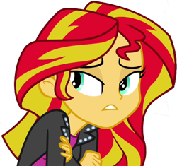 Size: 3450x3240 | Tagged: safe, artist:ytpinkiepie2, edit, edited screencap, screencap, sunset shimmer, equestria girls, background removed, not a vector, simple background, solo, transparent background