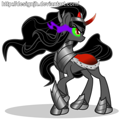 Size: 1040x1054 | Tagged: dead source, safe, artist:php94, derpibooru import, king sombra, queen umbra, pony, unicorn, rule 63, simple background, solo, transparent background, vector