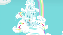 Size: 1280x720 | Tagged: safe, derpibooru import, screencap, rainbow dash, pegasus, pony, testing testing 1-2-3, rainbow dash's house, solo