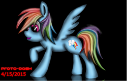 Size: 1023x655 | Tagged: safe, artist:proto-dash, derpibooru import, rainbow dash, pegasus, pony, backwards cutie mark, solo