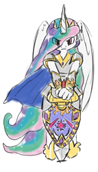 Size: 540x946 | Tagged: safe, artist:brownie-bytes, princess celestia, anthro, crossover, final fantasy, solo