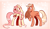 Size: 1386x794 | Tagged: safe, artist:waackery, applejack, fluttershy, earth pony, pegasus, pony, appleshy, blushing, female, gradient background, hatless, heart, lesbian, looking at each other, missing accessory, mouth hold, shipping