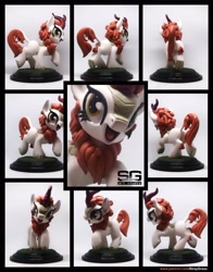 Size: 2132x2718 | Tagged: safe, artist:prodius, autumn blaze, kirin, awwtumn blaze, craft, cute, female, figurine, irl, open mouth, photo, raised leg, sculpey, sculpture, solo, traditional art