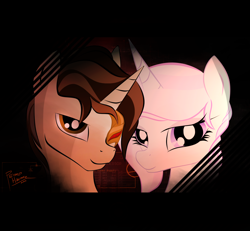 Size: 1440x1332 | Tagged: safe, artist:pedrohander, derpibooru import, fleur-de-lis, oc, oc:gray compass, pony, unicorn, bust, portrait