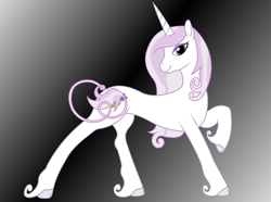 Size: 1857x1381 | Tagged: safe, artist:fimbulvinter, derpibooru import, fleur-de-lis, classical unicorn, cloven hooves, leonine tail, pose, solo, unshorn fetlocks, vector