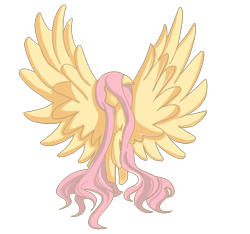 Size: 2500x2338 | Tagged: safe, artist:yansenwijaya, fluttershy, pegasus, pony, large wings, simple background, solo, spread wings, transparent background