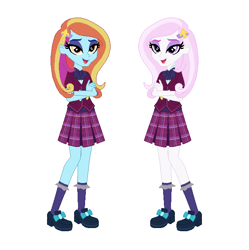 Size: 635x638 | Tagged: safe, artist:3d4d, derpibooru import, edit, fleur-de-lis, sassy saddles, equestria girls, friendship games, base used, equestria girls-ified, recolor, simple background, white background