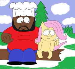 Size: 2480x2272 | Tagged: safe, artist:t95master, fluttershy, pegasus, pony, chef, chef (south park), crossover, south park
