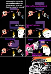 Size: 651x944 | Tagged: safe, artist:hornydragon, derpibooru import, edit, edited screencap, screencap, pinkie pie, rainbow dash, twilight sparkle, earth pony, pegasus, pony, over a barrel, comic, drama, meme, screencap comic