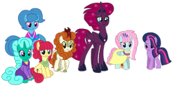 Size: 2046x1022 | Tagged: safe, artist:徐詩珮, autumn blaze, fizzlepop berrytwist, glitter drops, kerfuffle, spring rain, tempest shadow, torque wrench, twilight sparkle, unicorn twilight, alicorn, earth pony, pegasus, pony, unicorn, series:sprglitemplight diary, series:springshadowdrops diary, alicornified, alternate mane six, alternate universe, autumnfuffle, autumnsparkle, autumntwrench, base used, bisexual, clothes, cute, female, fizzleverse (徐詩珮), glitterbetes, glitterblaze, glitterfuffle, glitterlight, glittershadow, glitterwrench, horn, kerwrench, lesbian, mare, older, older autumn blaze, older glitter drops, older kerfuffle, older spring rain, older tempest shadow, older torque wrench, older twilight, polyamory, princess tempest shadow, race swap, shipping, simple background, sprglitemplight, springbetes, springblaze, springdrops, springfuffle, springlight, springshadow, springshadowdrops, springwrench, tempestbetes, tempestblaze, tempestfuffle, tempestlight, tempestwrench, transparent background, twiabetes, twifuffle, twiwrench