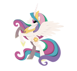 Size: 800x747 | Tagged: safe, artist:illegalhamsterthe, princess celestia, alicorn, pony, female, mare, rearing, simple background, solo, spread wings, transparent background