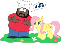 Size: 2106x1503 | Tagged: safe, artist:t95master, fluttershy, pegasus, pony, chef, chef (south park), crossover, south park