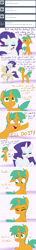 Size: 1157x8100 | Tagged: safe, artist:kryptchild, rarity, snails, pony, unicorn, comic:when aero met glitter, ask, ask glitter shell, comic, crying, eager, glitter shell, mannequin, modeling, nervous, shaking, transgender, tumblr