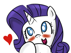 Size: 1600x1200 | Tagged: safe, artist:alexsalinasiii, rarity, pony, unicorn, female, heart, horn, mare, purple mane, solo, white coat