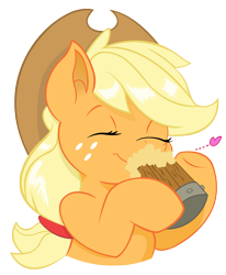 Size: 2208x2682 | Tagged: safe, artist:gretsch1962, artist:joey darkmeat, applejack, earth pony, pony, cider, cute, drinking, eyes closed, heart, jackabetes, simple background, smiling, solo, transparent background, vector