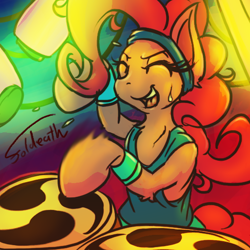 Size: 512x512 | Tagged: safe, artist:foldeath, pinkie pie, earth pony, pony, festival, solo, taiko, taiko drum master