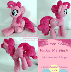 Size: 1920x1950 | Tagged: safe, artist:doublebackstitcharts, pinkie pie, irl, photo, plot, plushie