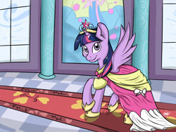 Size: 1600x1200 | Tagged: safe, artist:lugiadriel14, derpibooru import, twilight sparkle, twilight sparkle (alicorn), alicorn, pony, clothes, dress, female, mare, solo