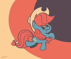 Size: 687x575 | Tagged: safe, artist:polarnasu, applejack, earth pony, pony, female, limited palette, mare, solo