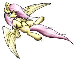 Size: 5053x4022 | Tagged: safe, artist:strachattack, fluttershy, pegasus, pony, absurd resolution, flying, simple background, solo, transparent, transparent background