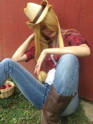 Size: 1936x2592 | Tagged: safe, artist:luna4994, applejack, human, cosplay, irl, irl human, photo, solo