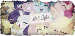 Size: 430x210 | Tagged: safe, artist:sweetleafx, derpibooru import, applejack, fluttershy, pinkie pie, rainbow dash, rarity, twilight sparkle, earth pony, pegasus, pony, unicorn