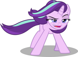 Size: 8000x5841 | Tagged: safe, artist:chrzanek97, starlight glimmer, pony, unicorn, the ending of the end, absurd resolution, female, mare, mocking, open mouth, simple background, smug, smuglight glimmer, solo, transparent background, vector