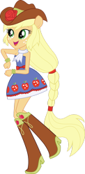 Size: 625x1279 | Tagged: safe, applejack, equestria girls, clothes, dress, fall formal outfits, ponied up, simple background, solo, transparent background, vector