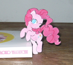 Size: 702x624 | Tagged: safe, artist:punksweet, pinkie pie, earth pony, pony, colored, paper child, solo