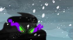 Size: 854x473 | Tagged: safe, derpibooru import, screencap, king sombra, pony, unicorn, dark magic, evil, shadow, snow, snowfall, sombra eyes