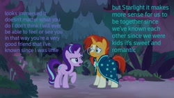 Size: 1280x720 | Tagged: safe, artist:longshotswiftshadow, edit, edited screencap, screencap, starlight glimmer, sunburst, pony, unicorn, comic:kidnapped and confessions, student counsel, photo, rejection