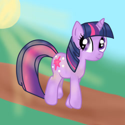 Size: 1000x1000 | Tagged: safe, artist:taybar04, derpibooru import, twilight sparkle, pony, unicorn, female, mare, multicolored mane, purple coat, solo