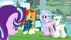 Size: 1920x1080 | Tagged: safe, screencap, silverstream, starlight glimmer, sunburst, terramar, pony, unicorn, student counsel