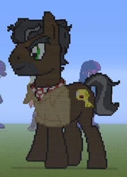 Size: 330x460 | Tagged: safe, applejack, doctor caballeron, rarity, twilight sparkle, twilight sparkle (alicorn), alicorn, equestria girls, minecraft, minecraft pixel art, pixel art