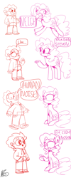 Size: 600x1500 | Tagged: safe, artist:mushroomcookiebear, pinkie pie, earth pony, pony, crossover, horse noises, human noises, steven quartz universe, steven universe