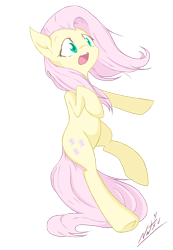 Size: 1260x1819 | Tagged: safe, artist:natsu714, fluttershy, earth pony, pony, earth pony fluttershy, race swap, scared, simple background, solo, transparent background, wingless