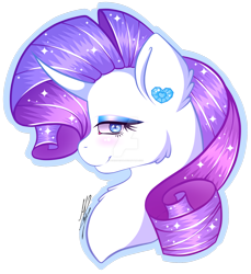 Size: 1600x1750 | Tagged: safe, artist:monique1998, rarity, pony, unicorn, bust, portrait, simple background, solo, transparent background, watermark