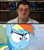 Size: 640x720 | Tagged: safe, derpibooru import, rainbow dash, human, angry, angry video game nerd, comparison, do i look angry, irl, irl human, photo