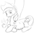 Size: 1485x1439 | Tagged: safe, artist:patch, applejack, earth pony, pony, apple, belly, kicking, monochrome, preggo jack, pregnant, prone, sketch, solo