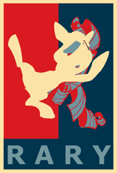 Size: 318x470 | Tagged: safe, artist:barbra, rarity, pony, unicorn, hope poster, meme, poster, rary