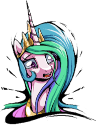 Size: 229x299 | Tagged: safe, artist:stoic5, princess celestia, alicorn, pony, bust, female, mare, open mouth, picture for breezies, portrait, simple background, solo, white background