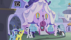 Size: 939x524 | Tagged: safe, derpibooru import, screencap, fancypants, fleur-de-lis, lemon hearts, minuette, moonlight raven, pony, unicorn, forever filly, female, mare, skunk stripe