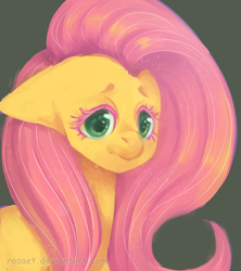 Size: 900x1012 | Tagged: safe, artist:rosaet, fluttershy, pegasus, pony, female, mare, pink mane, solo, yellow coat